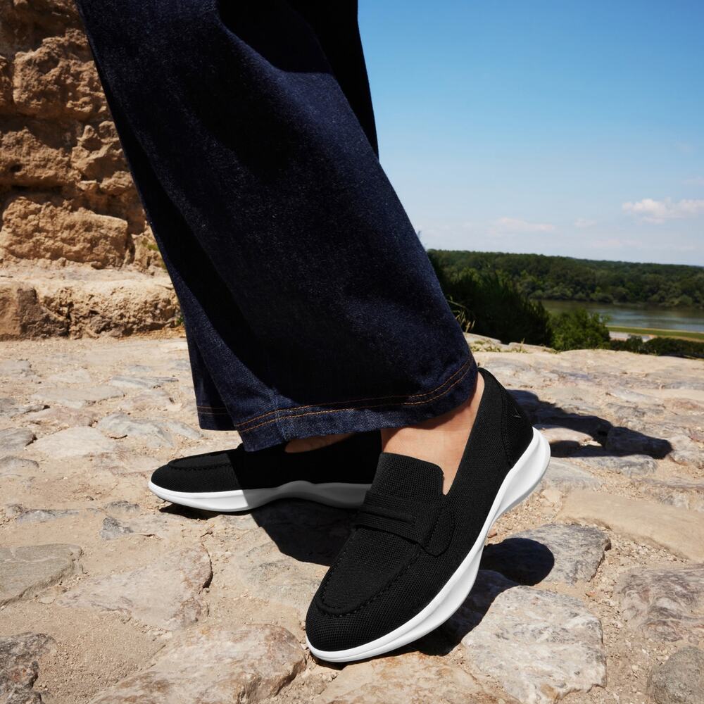 Vivaia Ivana Walker Pro Hybrid Comfort Penny Loafers Water RPT Flats Black 10.5